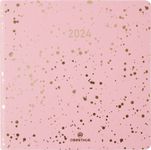 Agenda Céleste - 1 semaine sur 2 pages - 16 x 16 cm - rose/or - Oberthur