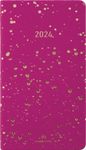 Agenda de poche Céleste - 1 semaine sur 2 pages - 9,5 x 17 cm - fuchsia/or - Oberthur