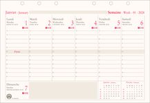 Oberthur - Recharge semainier pour up-to-date - 14,5 x 21 cm