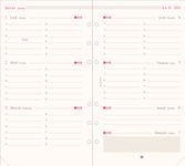 Oberthur - Recharge pour organiseur - 1 semaine sur 2 pages à l'horizontal - 9,5 x 19,5 cm