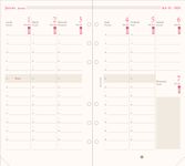Oberthur - Recharge pour organiseur - 1 semaine sur 2 pages à la verticale - 9,5 x 19,5 cm