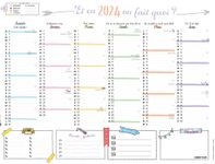 Bullet Calendrier - 6 mois par face - 21 x 26,5 cm - Oberthur