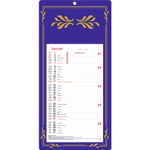 Calendrier mensuel en papier sur plaque skytos - 16 x 33 cm - disponible dans différentes couleurs - Oberthur