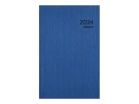 Agenda Saturnus Luxe Kashmir - 1 jour par page - 13,3 x 20,8 cm - bleu - Brepols