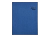 Agenda Optivision Large Kashmir - 1 semaine sur 2 pages - 17,1 x 22 cm - bleu - Brepols