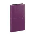 Agenda de poche Voyage - 1 semaine sur 2 pages - 9 x 17 cm - violet - Oxford