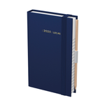 Lecas Chantier - Agenda 1 jour par page avec crayon - 8 x 13 cm - bleu
