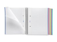 iquelrius The Original - Cahier à spirale - A5 (148 x 210 mm) - 300 pages - petits carreaux (5x5 mm)