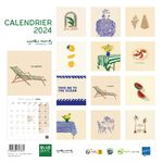 Blue Art Agathe Marty - Calendrier illustré mensuel - 30 x 30 cm