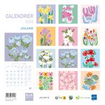 Blue Art Jolane - Calendrier illustré mensuel - 30 x 30 cm