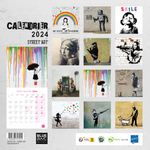 Blue Art Street Art - Calendrier illustré mensuel - 30 x 30 cm