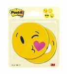 Post-it - 2 Blocs Notes - 70 x 70 mm - 30 feuilles - jaune - Emoji