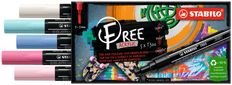 STABILO FREE Candy - Pack de 5 marqueurs acryliques - pointe moyenne - T300