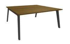 Burocean Steely - Escritorio - rectangular - nogal - carbón base