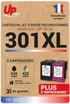 Cartouche remanufacturée HP 301XL - Pack de 2 - noir, cyan, magenta, jaune - Uprint