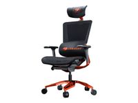 Fauteuil gamer ARGO - accoudoirs réglables - appui-tête intégré - noir/orange