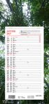 Calendrier Lecas long - mensuel à feuillets - 16 x 33,3 cm - disponible dans différentes couleurs