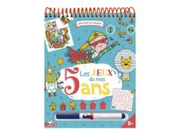 Les jeux de mes 5 ans - livre d'activités - avec marqueur effaçable