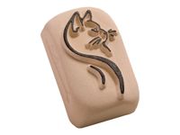 LaDot - Pierre pour tatouage éphémère - en céramique - taille M (2 x 4 cm) - chat 