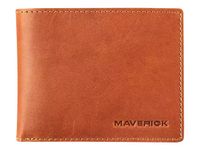 Maverick New Men - Portefeuille - RFID, avec pochette à monnaie - cuir de vachette pleine fleur tanné végétal - cognac