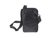 Maverick All Black - Sac à bandoulière - cuir de vachette pleine fleur tanné végétal - noir