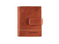 Maverick Rough Gear - Portefeuille - super compact RFID - cuir de buffle pleine fleur à tannage végétal - cognac