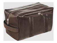 Maverick brown - Trousse de toilette taille S - cuir de vachette pleine fleur tanné végétal - brun