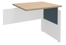 Retour direct pour Bureau INEO JET UP Bureau Vallée - Réglable en hauteur - L80 x H74/78/82 x P60 cm - Pieds Blanc/bleue - plateau chêne clair