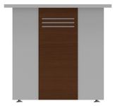 Habillage DUAL pour pieds panneaux noyer