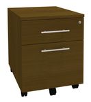 Caisson mobile IRIS - L43 x H56 x P60 cm - 2 tiroirs - imitation noyer