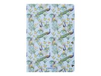 Oberthur Salto - Carnet de notes souple A6 - 128 pages - paons