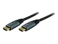 MCL Samar - Câble HDMI mâle pour HDMI mâle - 2 m - gris, noir