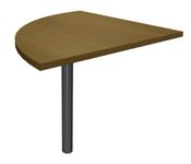 Angle de Liaison à 90° IDRA/DUAL - Pied anthracite - plateau imitation noyer