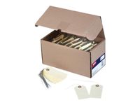 Apli Agipa - 1000 Etiquettes américaines avec fil de fer - 8 x 3,8 cm - crème