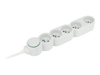 Zenitech - Multiprise - Eco-responsible - 5 Prises - 2P+T -  Home Green - Blanc