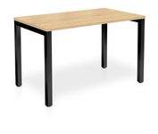 Eol Arial - Escritorio - rectangular - roble claro - negro base