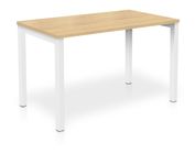 Eol Arial - Escritorio - rectangular - roble claro - blanco base