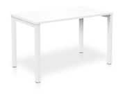 Bureau ARIAL - L160 x P80 cm - plateau blanc - pieds blancs