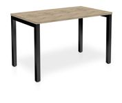 Bureau ARIAL - L180 x P80 cm - plateau imitation chêne brunswick - pieds noirs