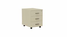 Eol Mélina - Pedestal - móvil - 3 cajones - melamine coated particle board - white maple