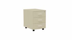 Eol Mélina - Pedestal - móvil - 3 cajones - melamine coated particle board - white maple