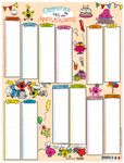 Calendrier anniversaire Monsieur Madame - 32 x 42 cm - Oberthur