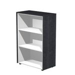 Armoire haute Flora - L82,8xP43xH119,8 cm - 2 étagères - frêne noir