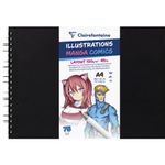Carnet de dessin spiralé Manga Layout - A4 - 75 feuilles - 100gr - Clairefontaine