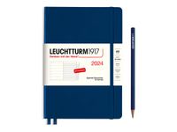 Leuchtturm1917 - Agenda 1 semaine sur 2 pages et carnet - A5 - bleu marine