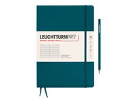 Leuchtturm1917 - Carnet de notes rigide - composition B5 - ligné - bleu pétrole