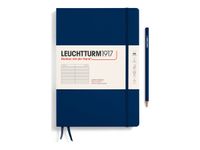 Leuchtturm1917 - Carnet de notes rigide - composition B5 - ligné - bleu marine