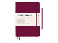 Leuchtturm1917 - Carnet de notes rigide - composition B5 - ligné - bordeaux