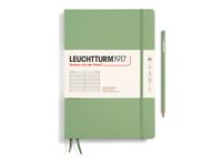 Leuchtturm1917 - Carnet de notes rigide - composition B5 - ligné - vert sauge