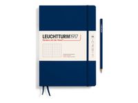 Leuchtturm1917 - Carnet de notes rigide - composition B5 - pointillés - bleu marine